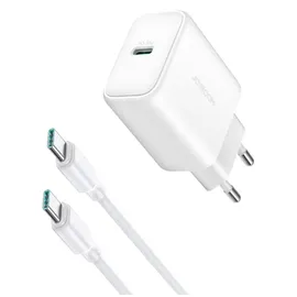 Joyroom JR-TCF24 USB-C PD 30W QC SFC - weiß + 1m USB-C Kabel