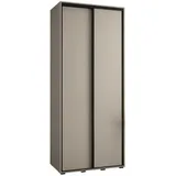 möbel kryspol Schwebetürenschrank Dakota 110 x 235,2 x 45 cm Schwarz
