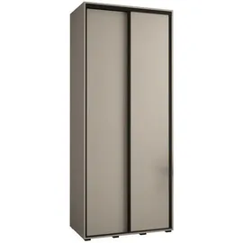möbel kryspol Schwebetürenschrank Dakota 110 x 235,2 x 45 cm Schwarz