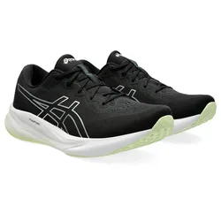 Laufschuh ASICS "GEL-PULSE 15", Gr. 43,5, schwarz (schwarz, pure silber), Textil, sportlich, Schuhe