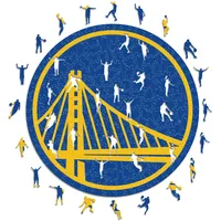Iconic Puzzles - Golden State Warriors, Logo, Holzpuzzle, offiziell