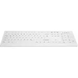 Cherry AK-C8100F-U1-W/US USB, Membran Key Switch, QWERTY, weiß US Kabelgebunden), Tastatur, Weiss