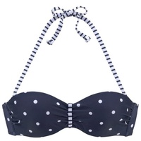 S.Oliver Bügel-Bandeau-Bikini-Top Damen marine-weiß Gr.36 Cup B