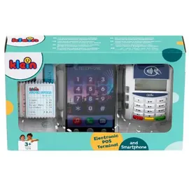 Theo Klein PoS Terminal und Kinder Handy Smartphone Mit Licht, Sound und kontaktloser Bezahlfunktion Spielzeug für Kinder ab 3 Jahren