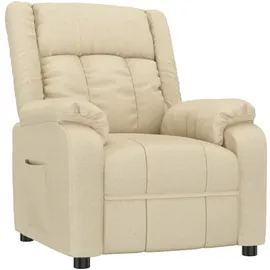 vidaXL Relaxsessel Creme Polyester 82 x 96 x 93 cm Beige mit Liegeposition