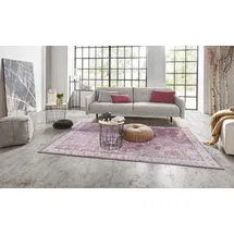 Northrugs Teppich NORTHRUGS "Vivana" Gr. 6, lila (himbeere), B:200cm H:5mm L:290cm, Polyester, Teppiche, Teppich, Orientalisch, Läufer, Vintage, Wohnzimmer, Schlafzimmer, Esszimmer