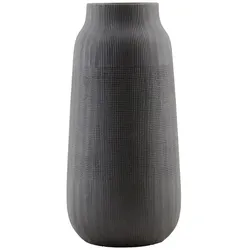 House Doctor - Groove Vase, Ø 16 x H 35 cm, schwarz