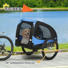 PawHut Hundeanhänger blau