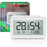 NOUS E6 Temperatur Sensor, Hygrometer Smart Thermometer, ZigBee Temperatursensor, Alexa Temperatursensor, Thermometer Hygrometer digital, ZigBee Thermometer App, TUYA, MQTT, ZigBee2MQTT