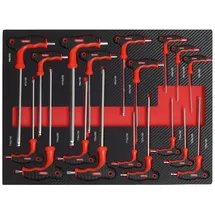 Trutzholm Profi Werkzeugeinlage Werkstattwagen 18 tlg. Innensechskant & Torx Mechaniker Set 51x40x4 cm rot