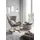 SalesFever Schaukelstuhl grau Textil 76 x 103 x 100 cm mit Kissen