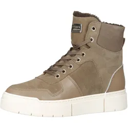 SCAPA Damen Stiefelette Echtleder-Schuhe High Sneaker leicht gefüttert 01-1086769/239 Braun - 38