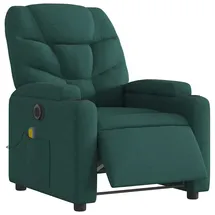 vidaXL Massagesessel Elektrisch 146 x 78 x 0 cm Dunkelgrün mit Vibrationsmassage