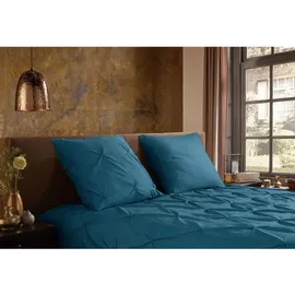 PURE luxury collection Elegence Uni Blau 200 x 200 cm + 2 x 80 x 80 cm
