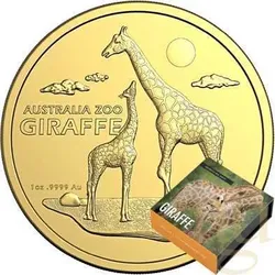 1 Unze Goldmünze Australia Zoo - Giraffe 2024