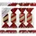 Holly & Jolly 4 Christbaumschmuck Bonbons 10,5cm Kunststoff Christbaumkugeln Glitzer Weihnachtskugeln Weihnachtsbaumkugeln Weihnachtsdeko Deko Bruchsicher Rot