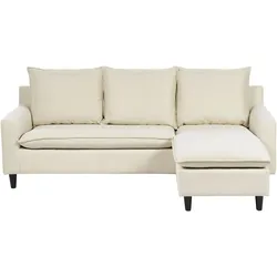 Ecksofa Stoff hellbeige linksseitig ELVENES