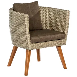 Merxx Gartensessel Imperia 69 x 59 x 69 cm 2 St. beige inkl. Kissen