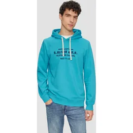 s.Oliver Hoodie Sweatshirt mit Stickerei Türkis L