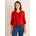 V-Ausschnitt-Pullover orange S