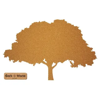 Kork-Deko.de Wanddekoobjekt Kork Pinnwand Baum-Form, "CORKWORLD", Natur Kork - Wanddeko - ohne Klebefolie