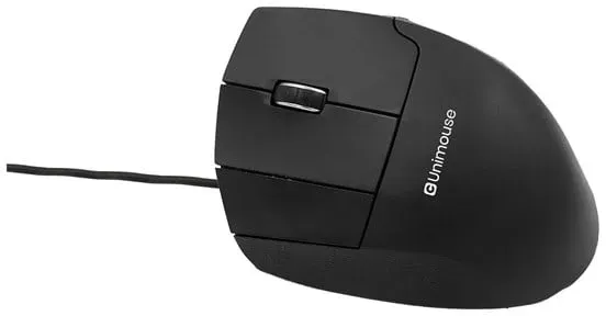 Unimouse - mouse - USB-C - black - Left-handed - Maus (Schwarz)