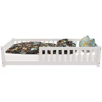 Juskys Kinderbett Naya 90x200 cm & Bett mit Rausfallschutz