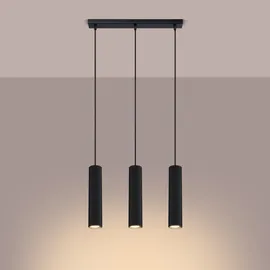 Sollux Lighting Karbon 3-flg. 45 cm schwarz Metall