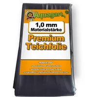 Aquagart Teichfolie PVC 6m x 4m 1,0mm Schwarz Folie für den Gartenteich