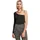 URBAN CLASSICS Ladies Organic Asymmetric One Sleeve Body - Schwarz