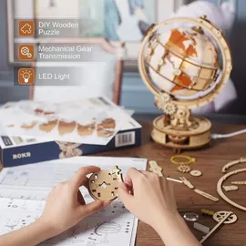 ROKR 3D-Holz-Puzzle Luminous globe