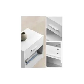 VASAGLE Nachtschrank 39,0 x 28,0 x 41,0 cm Weiß