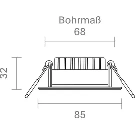 Sigor Einbauleuchte 6W 370lm 2700K weiß matt