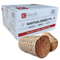 60kg Nestro Hartholzbriketts im 10kg Karton FSC Gluthalter Kamin Ofen Brenn Holzbriketts Heiz Grill Smoker Kohle | Energie Kienbacher