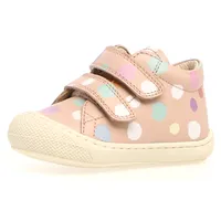 Klettschuh NATURINO "NATURINO COCOON VL" Gr. 21, rosa (rosa polka dots multi) Kinder Schuhe mit bunten Dots