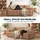 COMHOMA Sofa 2 Sitzer, 180 x 86 x 40 cm Bodensofa, Couch mit Rückenlehne, Kissen und Armlehne, Modernes Stoffsofa für Wohnzimmer, Wohnung, Büro,... - Braun