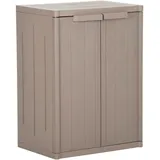 vidaXL Gartenschrank Braun 65x45x88 cm PP Holz-Optik