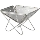 Snow Peak Pack & Carry Fireplace, kleine, Faltbare und tragbare Feuerstelle aus Edelstahl, für Camping und Kochen im Freien