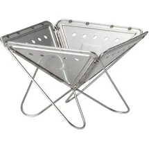 Snow Peak Pack & Carry Fireplace, kleine, Faltbare und tragbare Feuerstelle aus Edelstahl, für Camping und Kochen im Freien