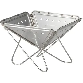 Snow Peak Pack & Carry Fireplace, kleine, Faltbare und tragbare Feuerstelle aus Edelstahl, für Camping und Kochen im Freien