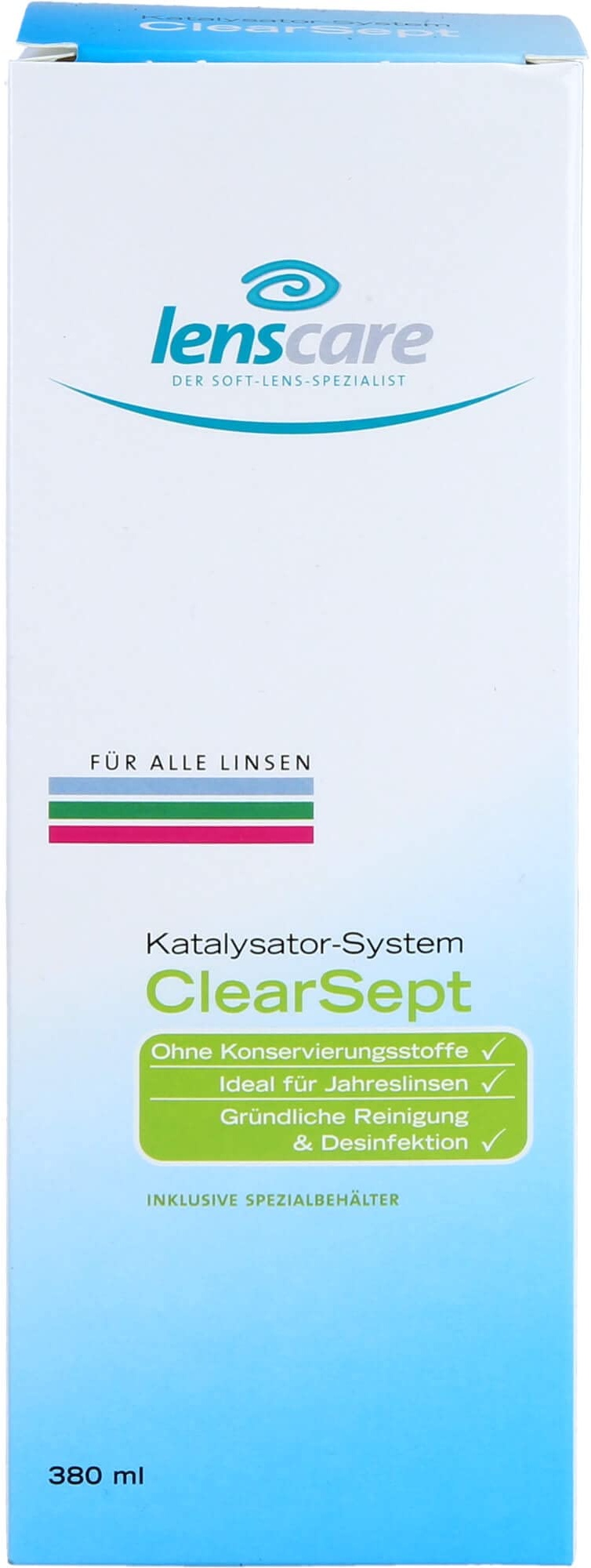 Lenscare ClearSept 380 ml + Behlter, 1 P