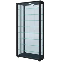 VCM Hängevitrine Vitrosa Maxi mit Spiegel, inkl. LED-Beleuchtung, Schwarz