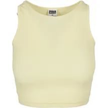 URBAN CLASSICS Ladies Cropped Rib Top - gelb