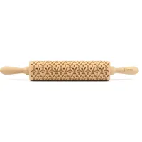 Folkroll Teigroller FOLKROLL "3D-Motiv-Teigrolle", braun, L:43cm, Buchenholz, Teigroller, Osterhasen