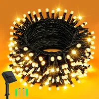 Dalugo Lichterkette Kunststoff 5 m 50 LED inkl. 8 Modi IP65 Wetterfest Warmweiß