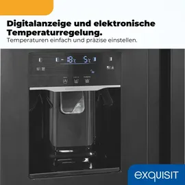Exquisit SBS 520-CF-040E Side-by-Side (513 l, 1770 mm hoch, Inoxlook-az)