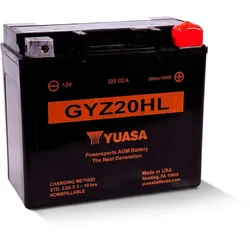 YUASA YUASA ONDERHOUDSVRIJE YUASA batterij met zuurpakket - GYZ20HL Onderhoudsvrije AGM accu