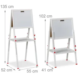 Relaxdays Kindertafel 135 cm x 55 cm x 52 cm
