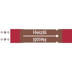 Rohrleitungskennzeichen Heizöl - 33000x105 mm Folie selbstklebend