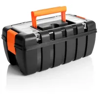 BigDean Werkzeugkoffer leer 37x20x16cm - aus bruchsicherem Kunststoff -